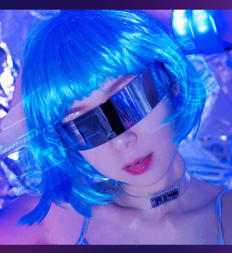 赛博朋克未来科技感眼镜科幻防光墨镜led蹦迪ins男抖音网红女酒吧详情4