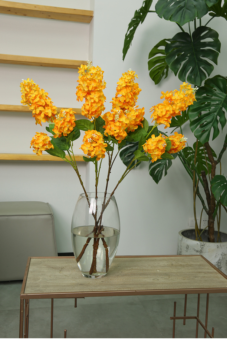 三叉丁香花仿真花法式紫藤花家居室内装饰客厅餐桌摆件花艺绢花详情1