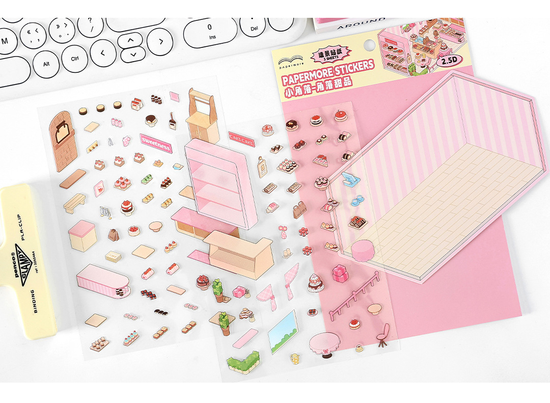 墨言PaperMore3D场景造景贴纸 小角落 学生DIY趣味装饰素材贴纸详情14
