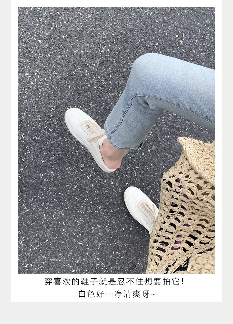 葡萄妈studiolee同款牛皮系带休闲百搭运动板鞋圆头小白鞋女新款详情18