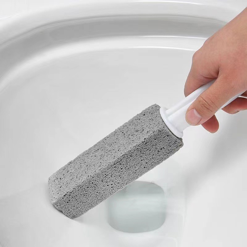 Bathroom toilet cleaning pumice toilet brush cleaning stick, convenient for cleaning dead corners and crevices, pumice toilet brush pic 1