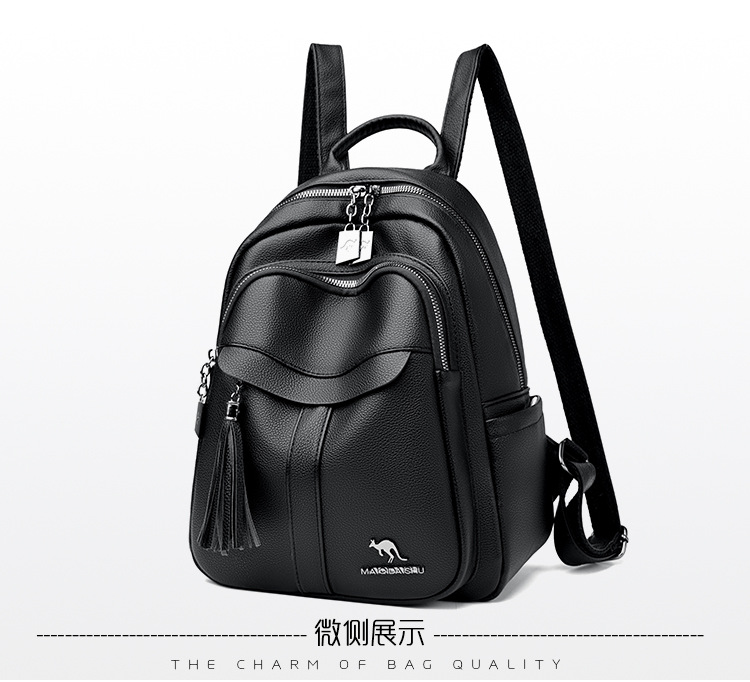 真软皮双肩包女2025新款时尚休闲背包大容量旅行包女士百搭双肩包详情22