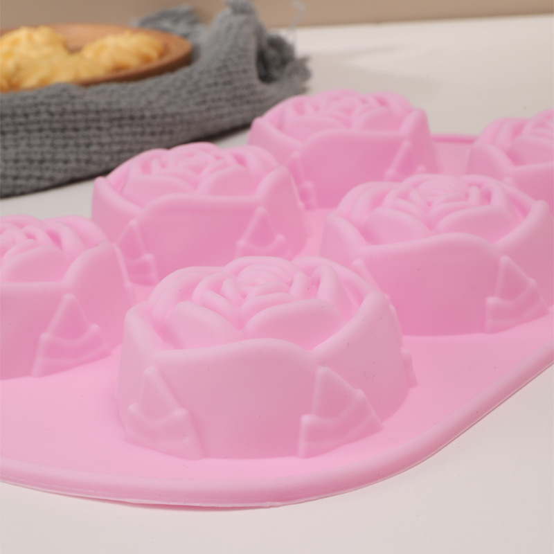 Rose cake mold, pudding mold, silicone jelly, mousse, white jelly, bowl cake, baking creative baking mold pic 3