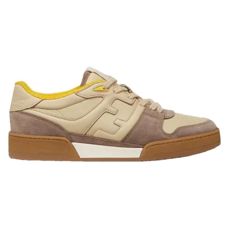 高版本F家match麂皮板鞋女平底系带拼接真皮小白鞋男女同款德训鞋详情11