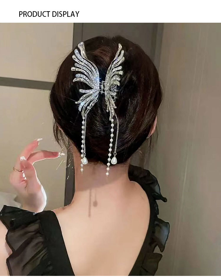 新款合金金色超大号简约光面金属发抓抓夹鲨鱼夹不掉色发饰批发详情9