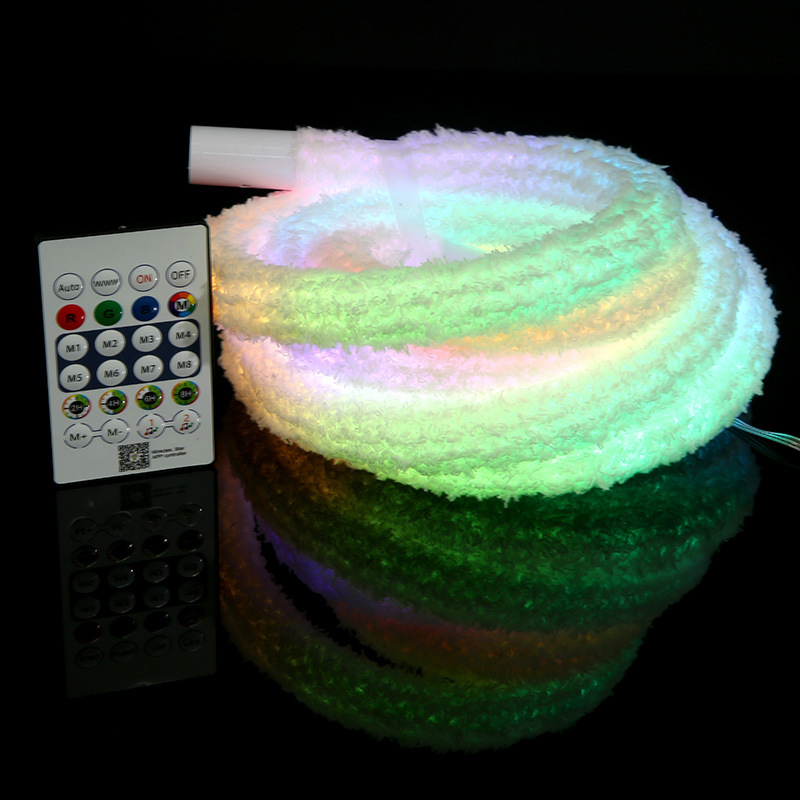 LED flexible color-changing light strip, 360-degree empress velvet woven light, RGB color-changing neon light, outdoor decorative linear light pic 3