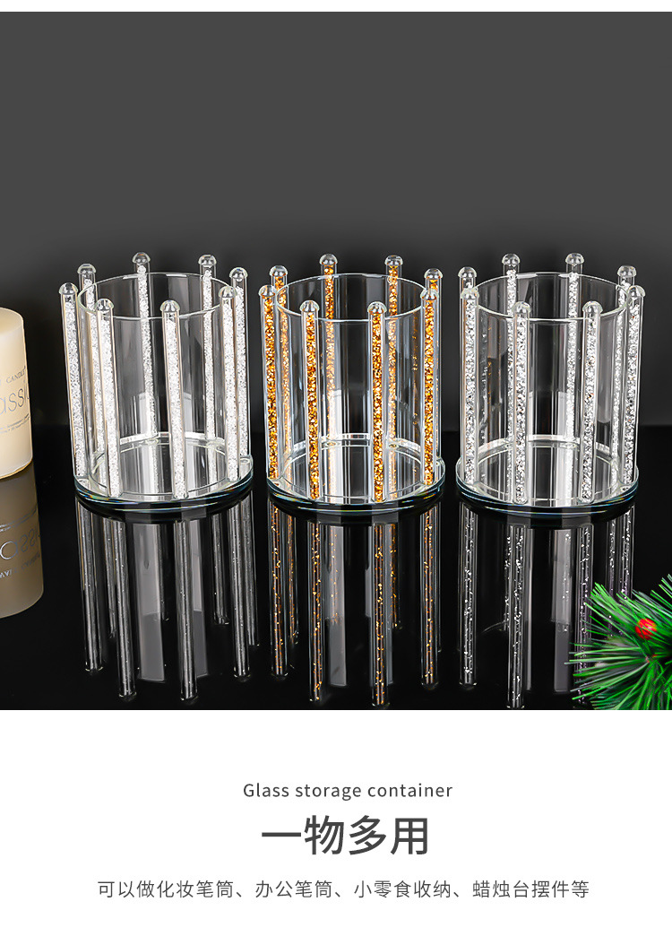 跨境高颜值香薰玻璃烛台酒店餐桌婚庆装饰烛光晚餐烂漫烛台摆件详情5