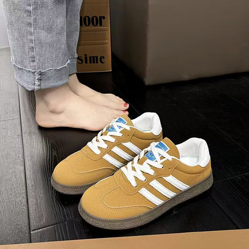 德训鞋女八个色2024秋季新款学生百搭休闲运动小白鞋女三杠鞋子详情1