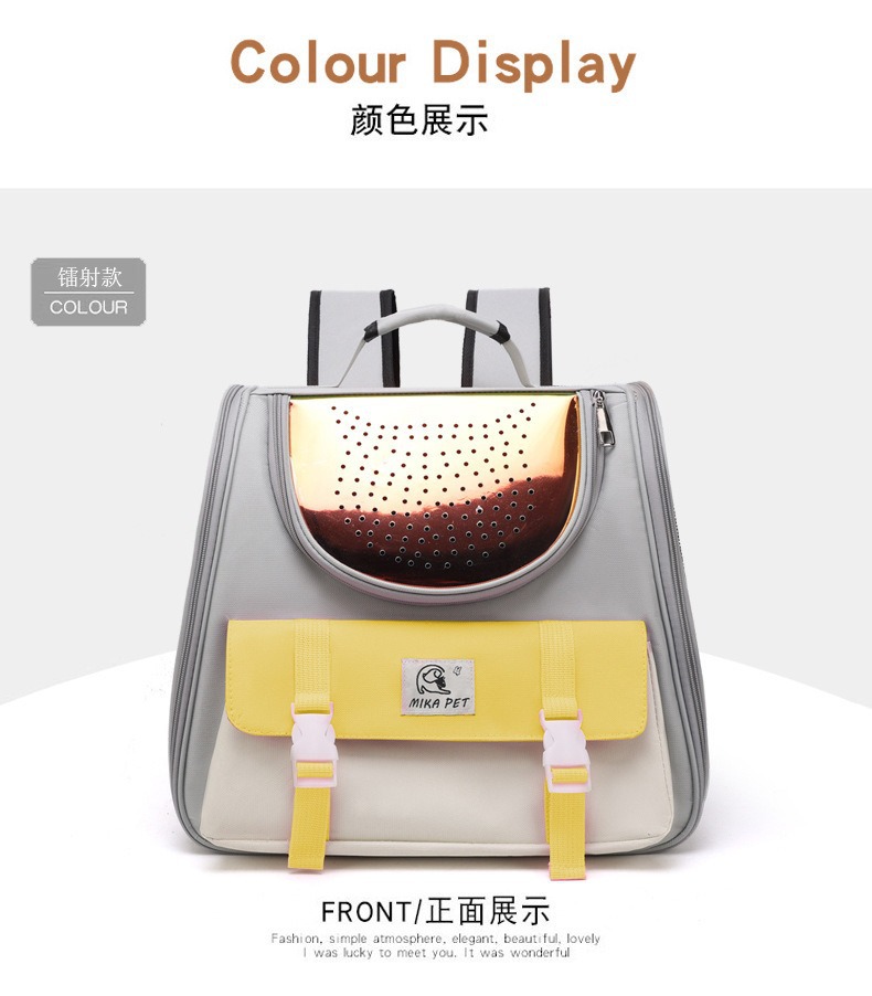 New outdoor cat bag, convenient large-capacity breathable pet bag, breathable outdoor travel cat backpack, cross-border wholesale pic 19