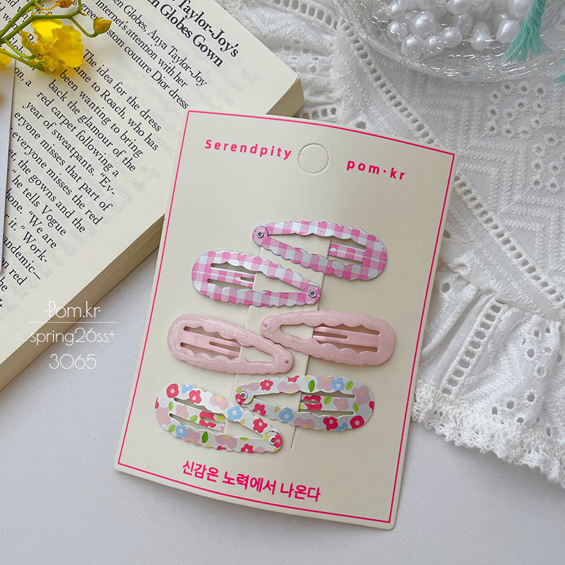 Spring new floral bb clip, children's dopamine milk fufu hair break clip, Korean-style simple girl hair clip pic 11