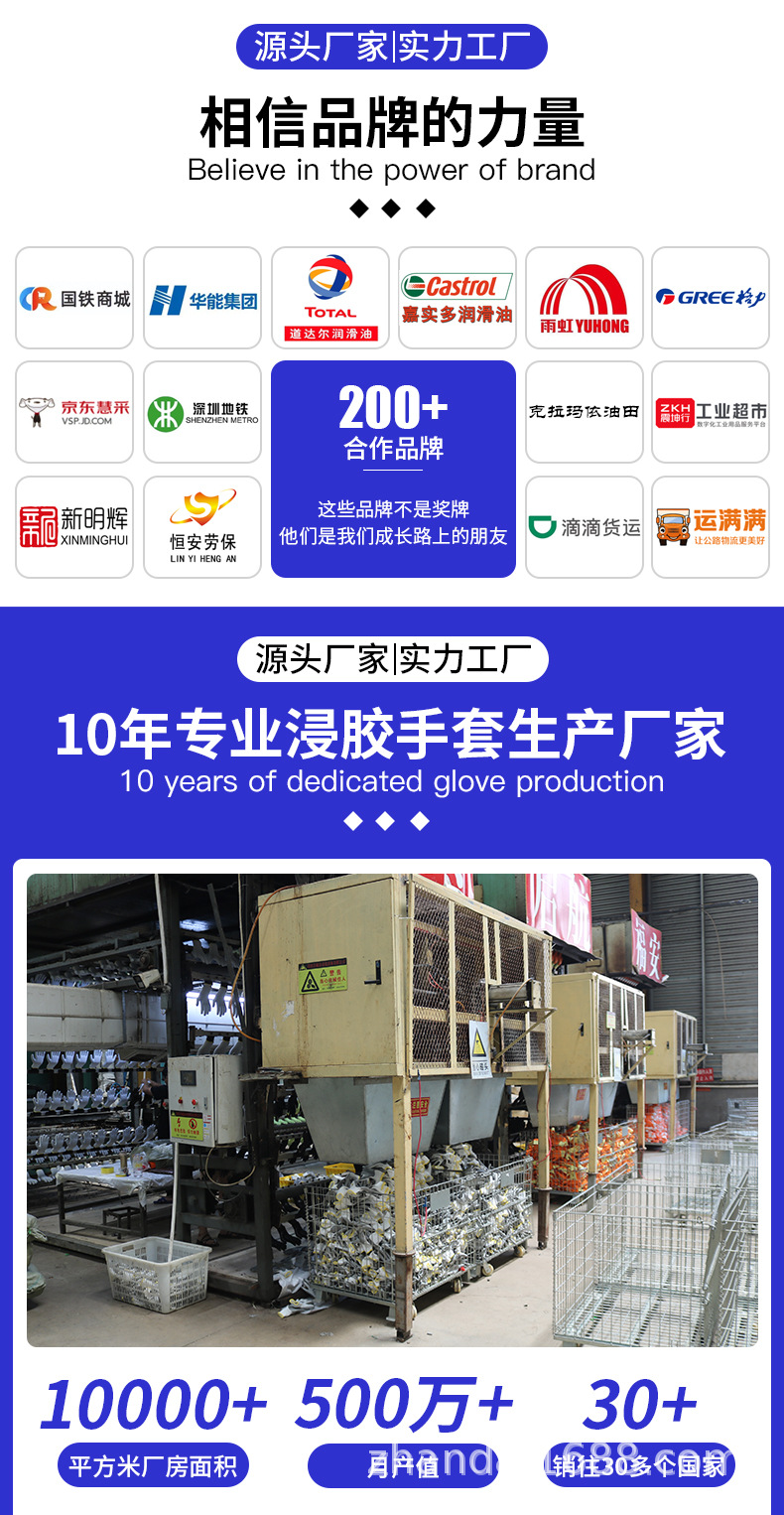 劳保手套丁腈浸胶挂胶防滑耐磨钢筋工仓库搬运干活手套工地上用详情11