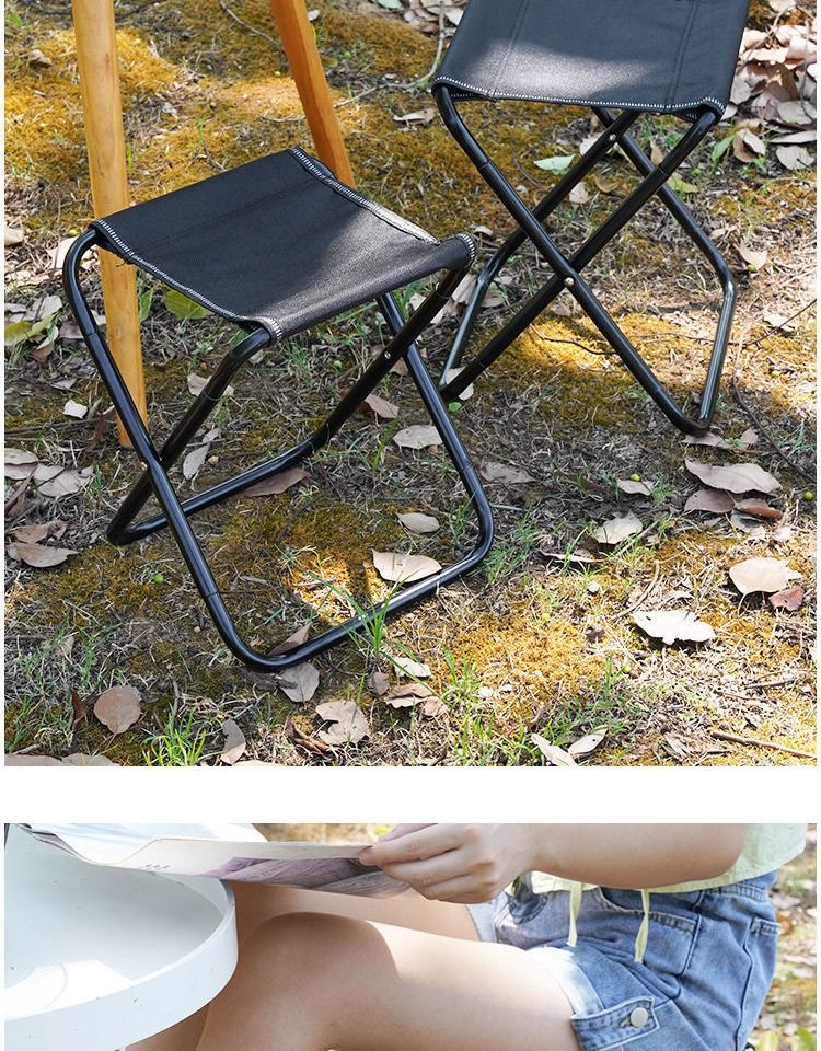 Outdoor folding stool, portable stool, travel, camping, fishing, folding small stool, train and subway queuing magic tool pic 20