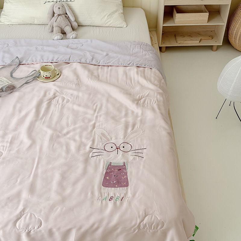 A类亲子款60支兰精天丝儿童夏被婴幼儿空调夏凉被午睡学生薄被子详情57