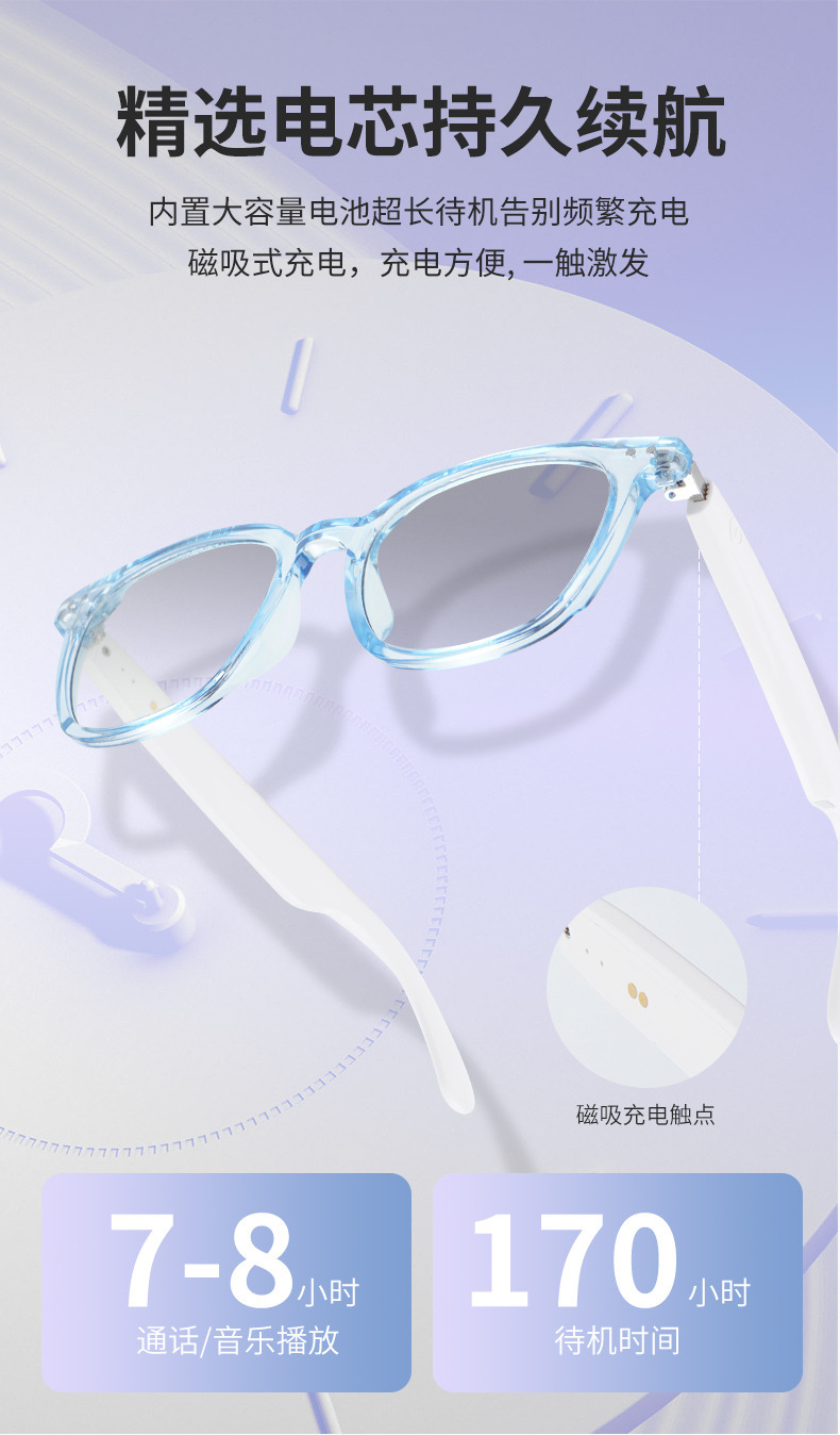 AI translation Smart Bluetooth Glasses GS07 for cycling, driving, listening to music, making calls, and changing light lenses for both indoor and outdoor factories pic 12