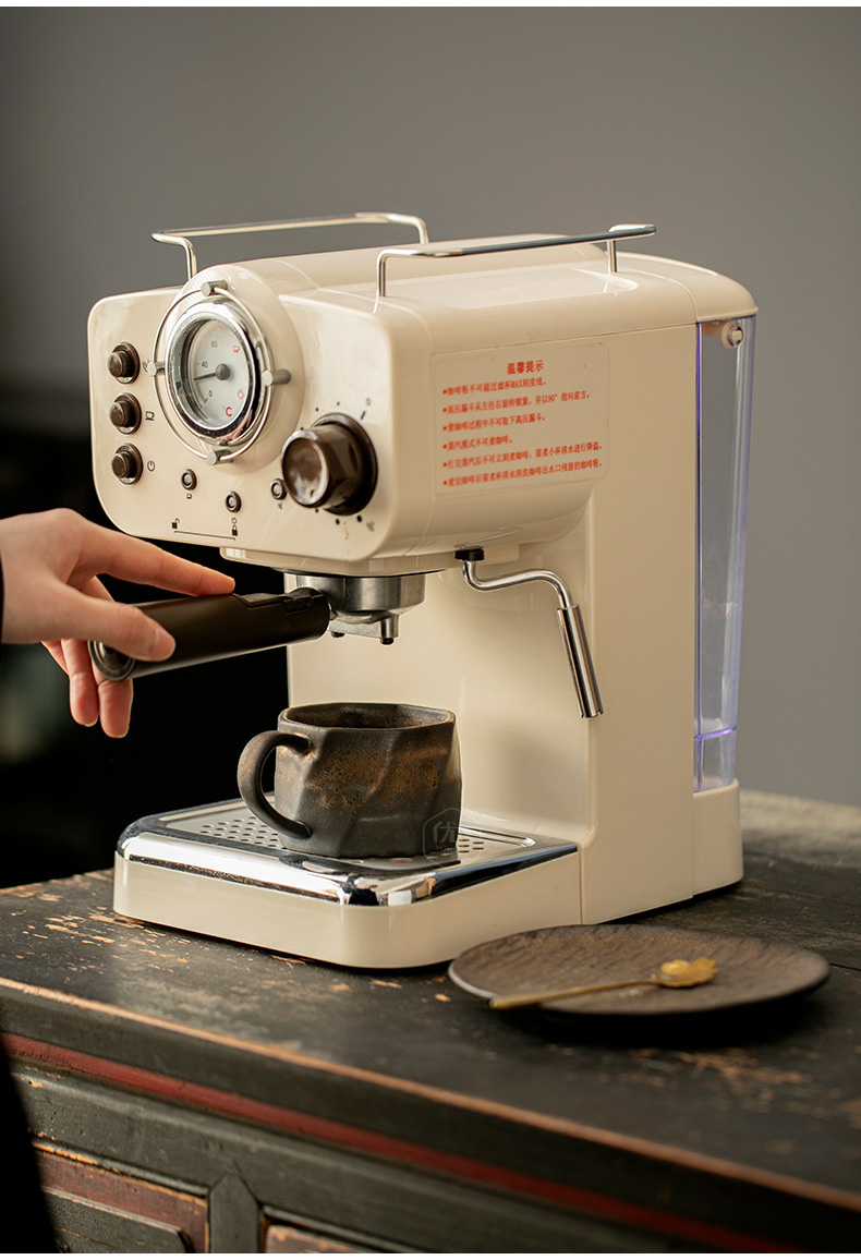 复古鎏金咖啡杯碟套装创意粗陶拉花杯子家用高档精致马克杯早餐杯详情5