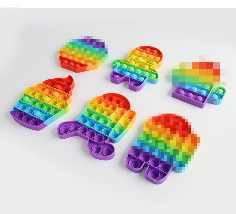 灭鼠先锋跨境pop fidget彩虹按按乐解压玩具12cm硅胶益智早教玩具详情13