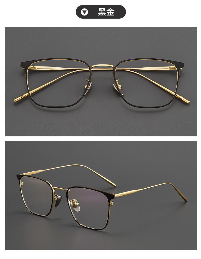 超轻纯钛近视眼镜框男款防蓝光商务全框钛架复古眼镜架批发 30020详情12