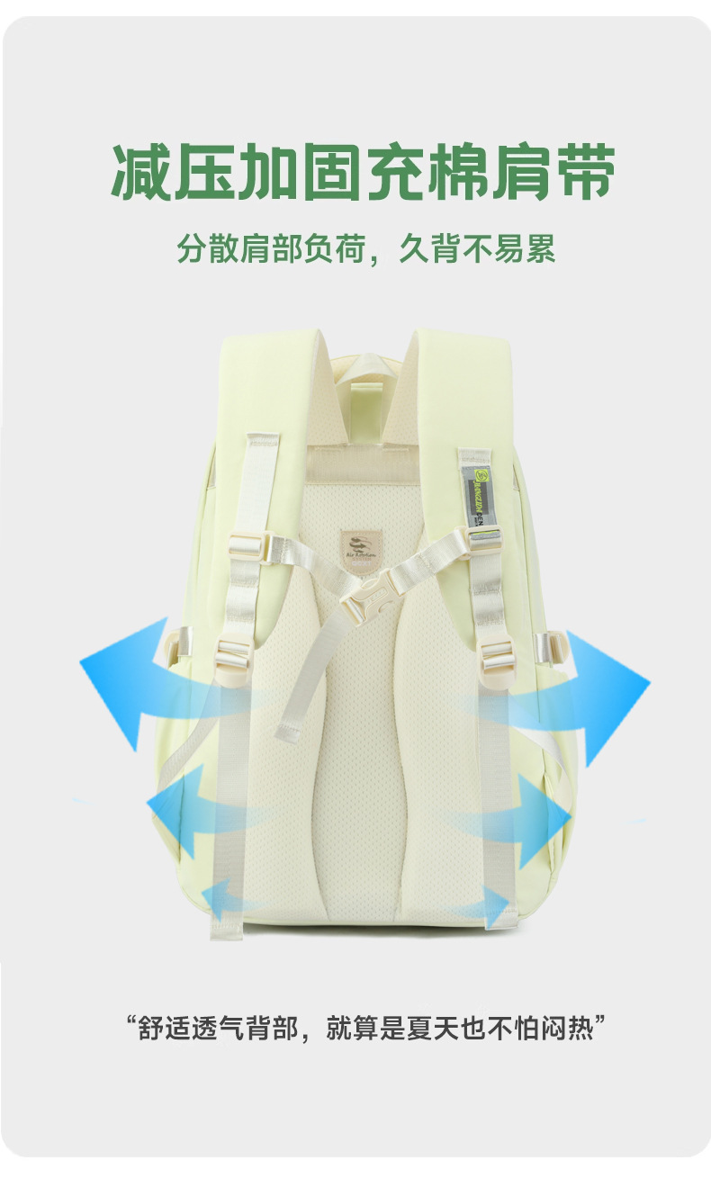 New high-appearance-level weight reduction and spine protection schoolbag for girls, junior high school students, large-capacity ultra-light campus backpack for teenagers pic 18