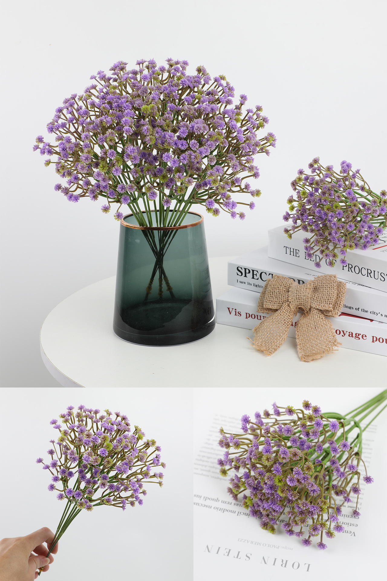 彩色仿真花束金色系串花藤吊多肉仿真花塑料花那裡卖详情11