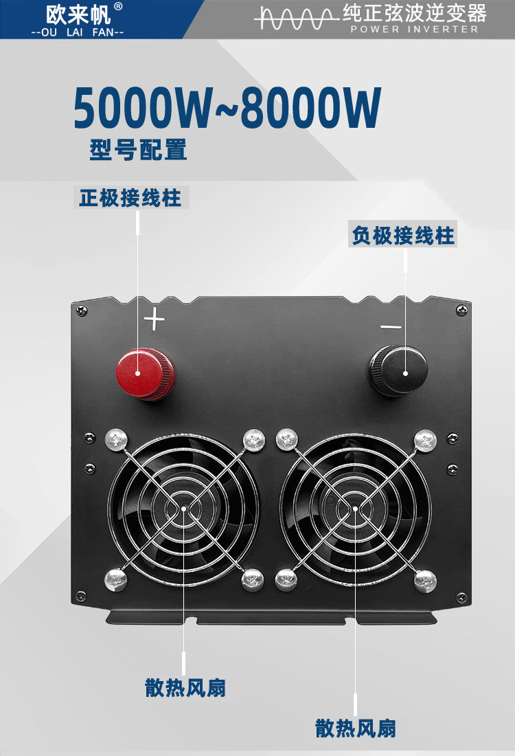 智能纯正弦波欧来帆逆变器12v24v48v60转220v4000w家用车载太阳能详情29