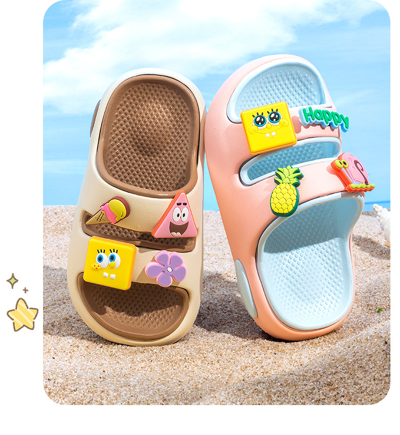 海绵宝宝童鞋儿童拖鞋男童女童浴室鞋子居家2025夏季新款卡通凉拖详情18
