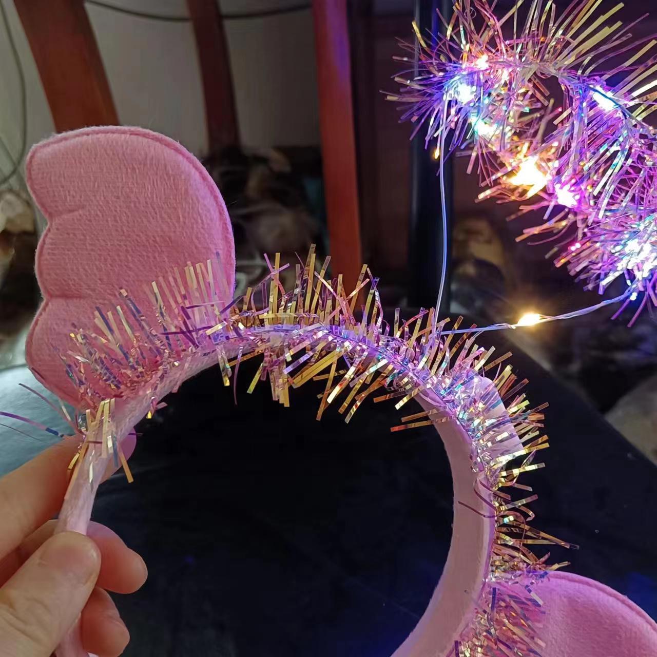 圣诞节发光头饰天使光环显脸小发箍头箍发夹简约羽毛发卡生日发饰详情9