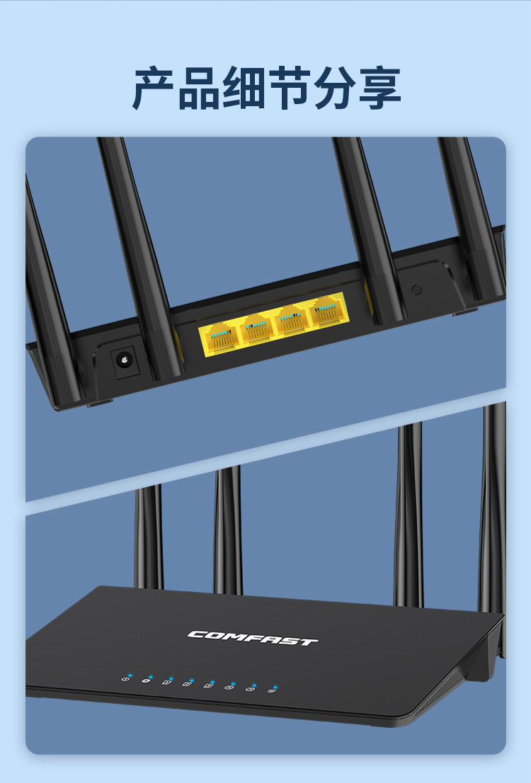 COMFASTWR619ACv2无线路由千兆5G双频1200M家用路由器WiFi路由器详情14