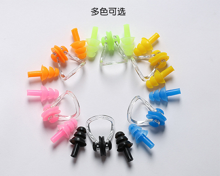 鼻夹耳塞套装盒装防尘防水隔音睡眠柔软硅胶材质通用游泳鼻夹耳塞详情5