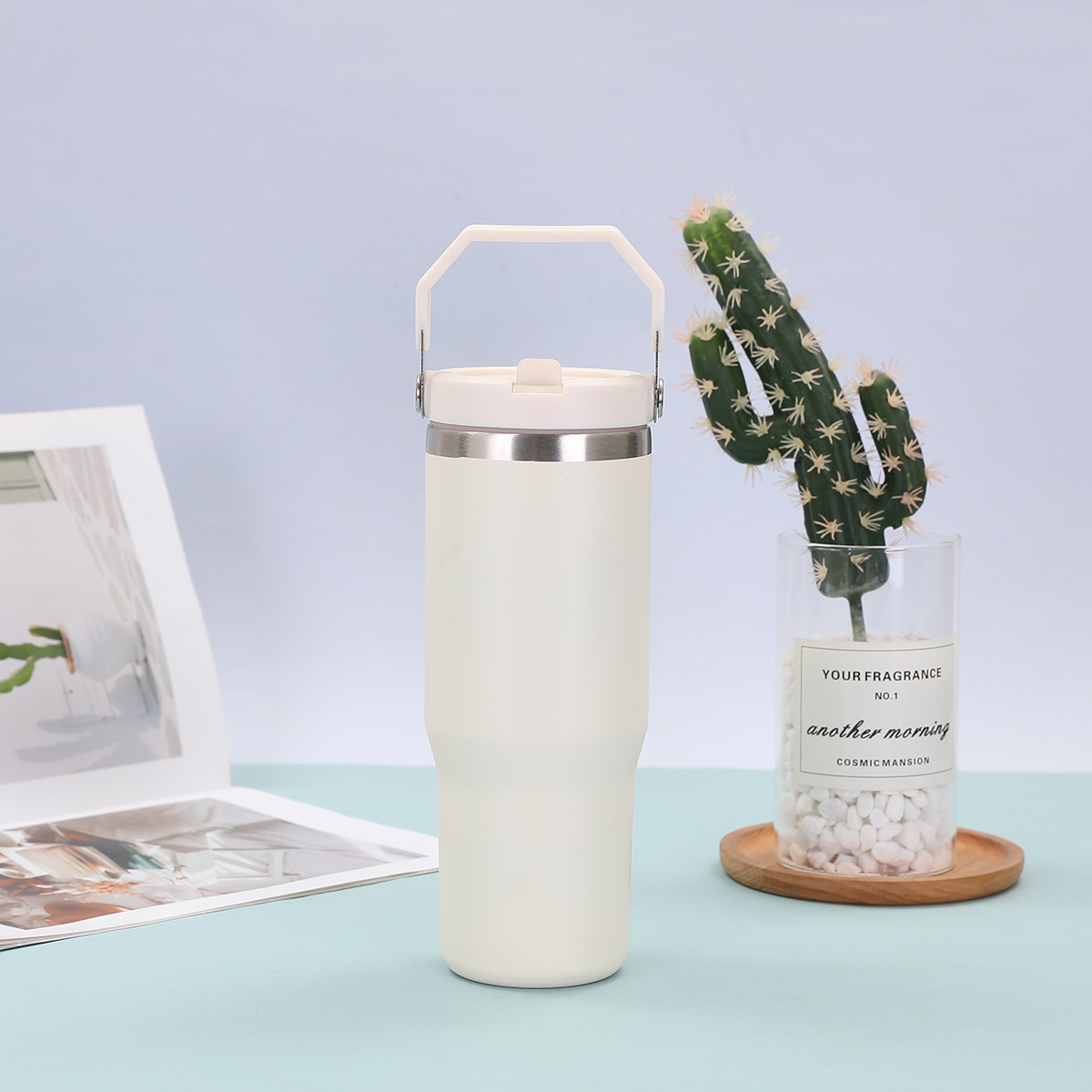 跨境30oz提手杯双层真空304不锈钢汽车杯户外便携车载保温杯批发详情19