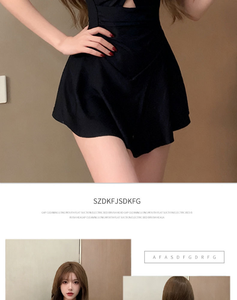 A new conservative one-piece swimsuit for women in 2026, which covers the belly and makes you look slimmer. Swimming women wear outer shirts to soak in hot springs. 125333 pic 15