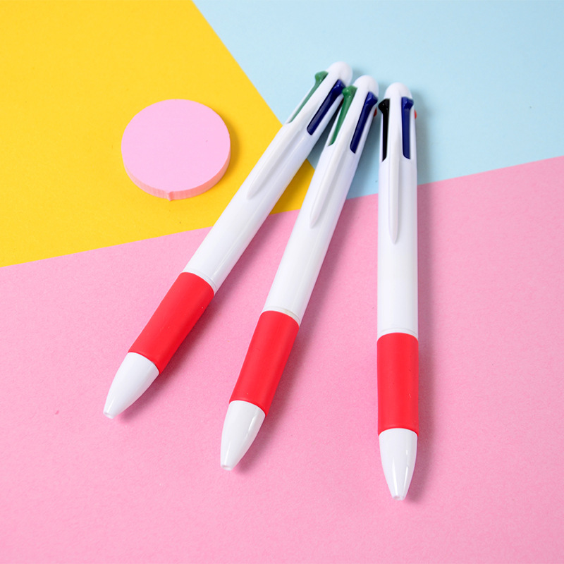 Advertising four-color ballpoint pen, simple and creative, multi-color press pen, multi-functional and practical business office stationery pic 9