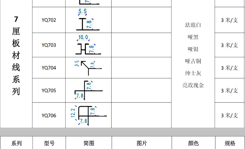 绿生装饰   铝合金收边条卡8.3CM工字线护墙板工字条金属卡条灯带装饰线碳晶板木饰面收口条  绿生装饰新材料详情12
