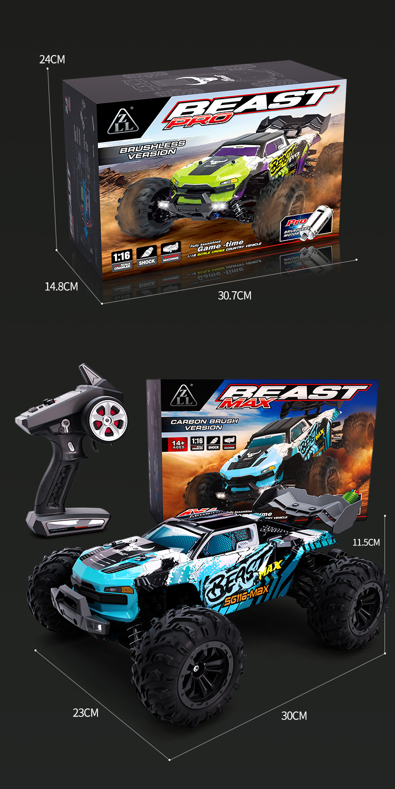 SG116MAX Professional racing four-wheel drive brushless high-speed RC off-road racing car light drift professional remote control car toy pic 22