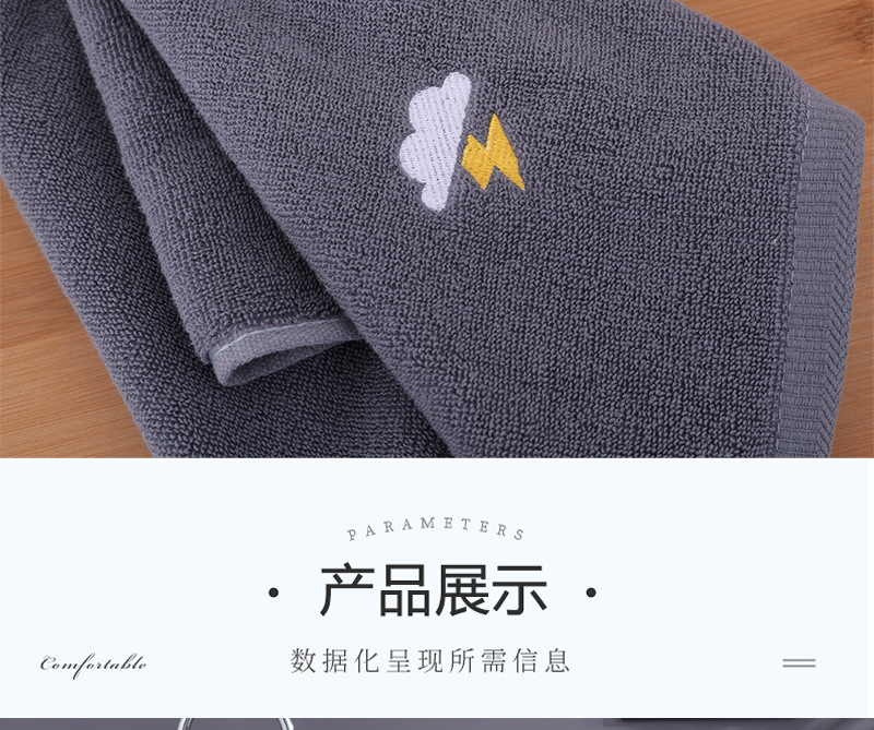 毛巾洗脸用纯棉浴巾成人提花酒店家用运动健身美容院套装详情18