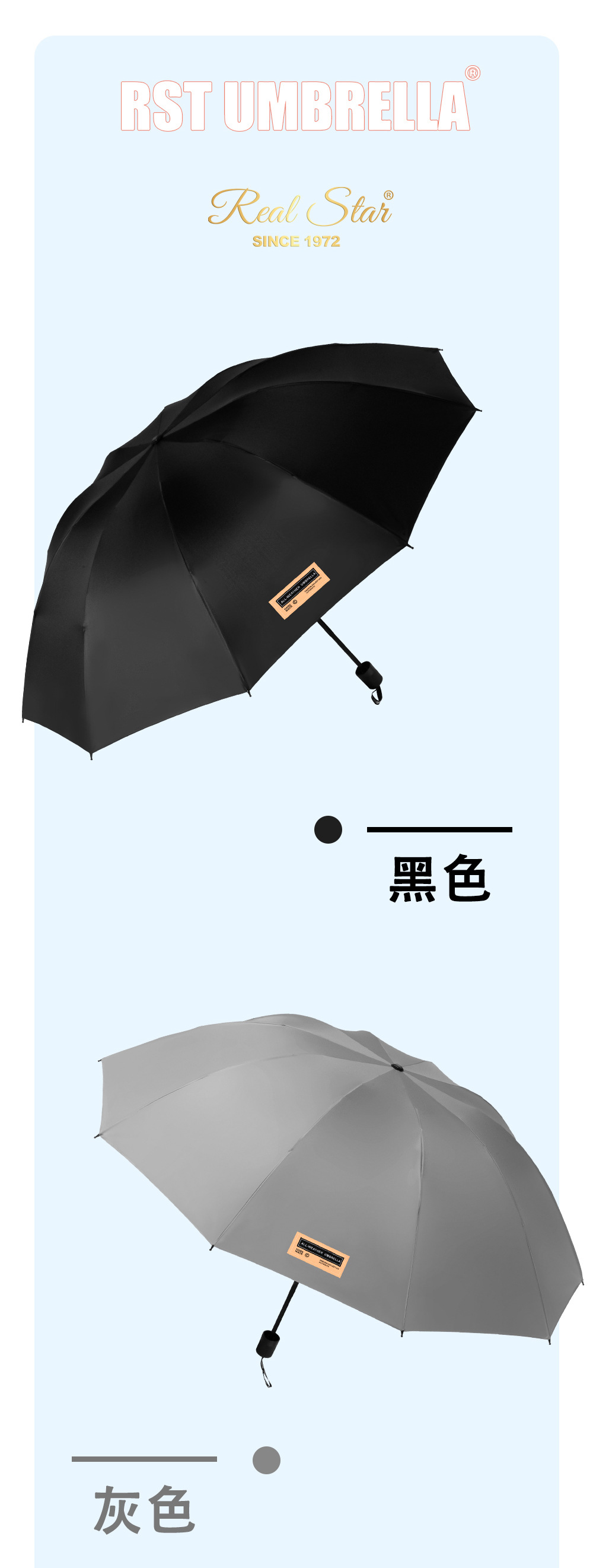 手动大伞面折叠遮阳男士伞防晒防紫外线晴雨伞学生抗风加固太阳伞详情9