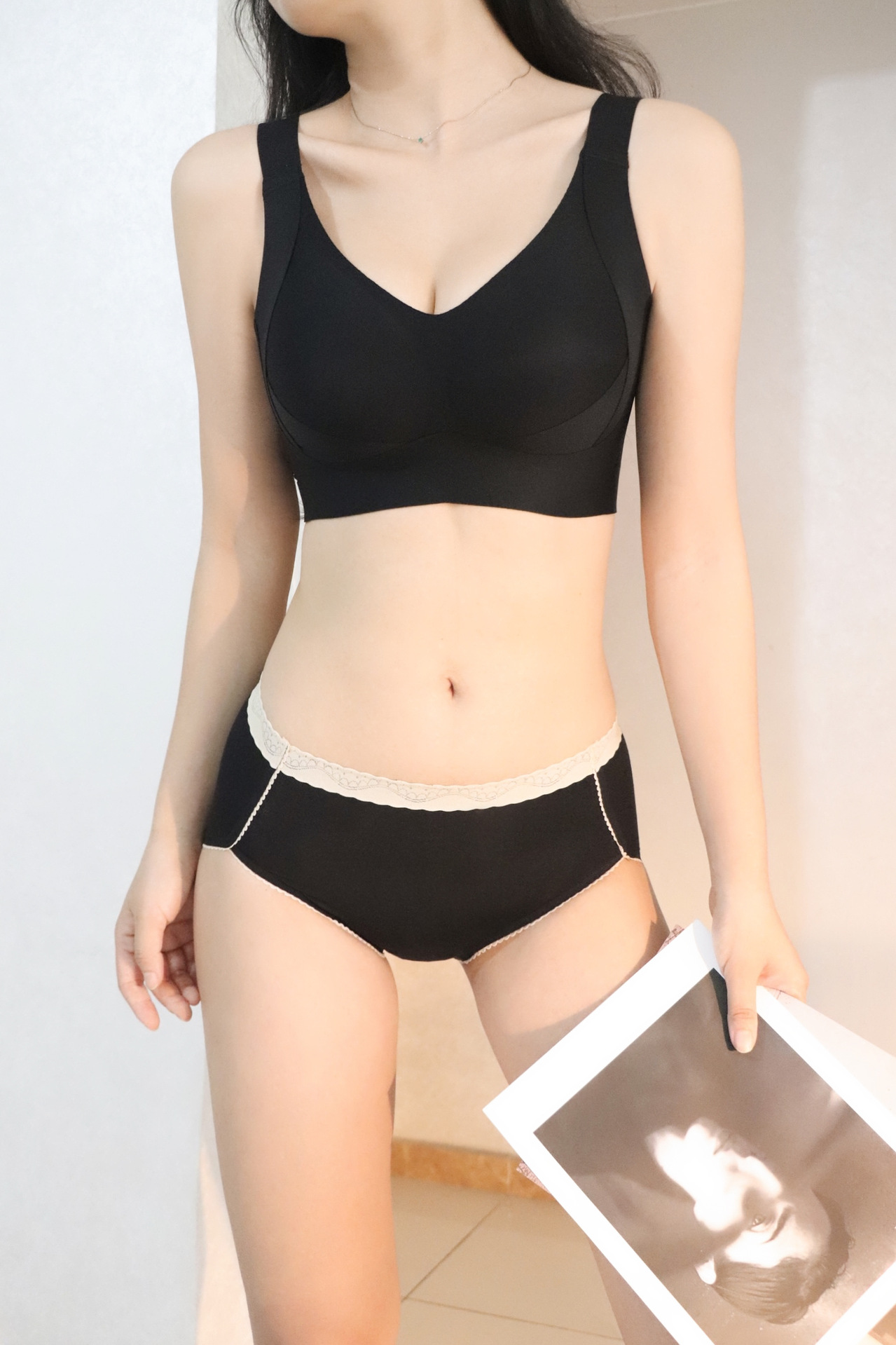 Full-cup latex bra for women, thin cup side-folding and adjustable bra, with a large bust that looks smaller, lifting and anti-sagging pic 86