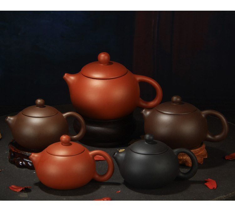 Yixing purple clay teapots, Zhu Ni teapots, tea brewing utensils, Gongfu tea sets, 170ml,250ml,400ml, Xishi teapots for household use pic 14