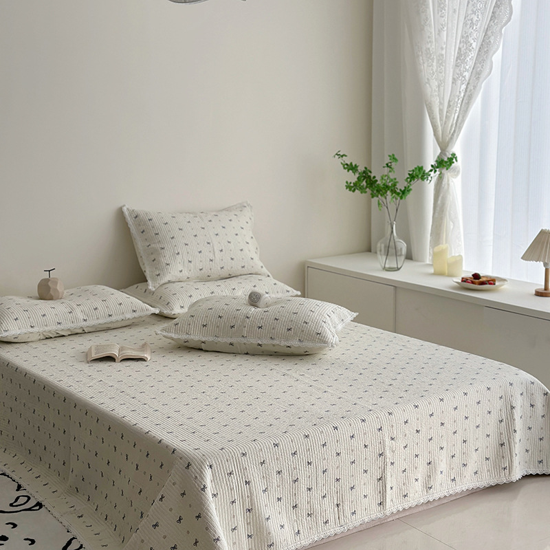 Lisa series, a three-piece set of all-cotton high-temperature sand-washed cotton bed cover, is skin-friendly, breathable and suitable for all seasons pic 77