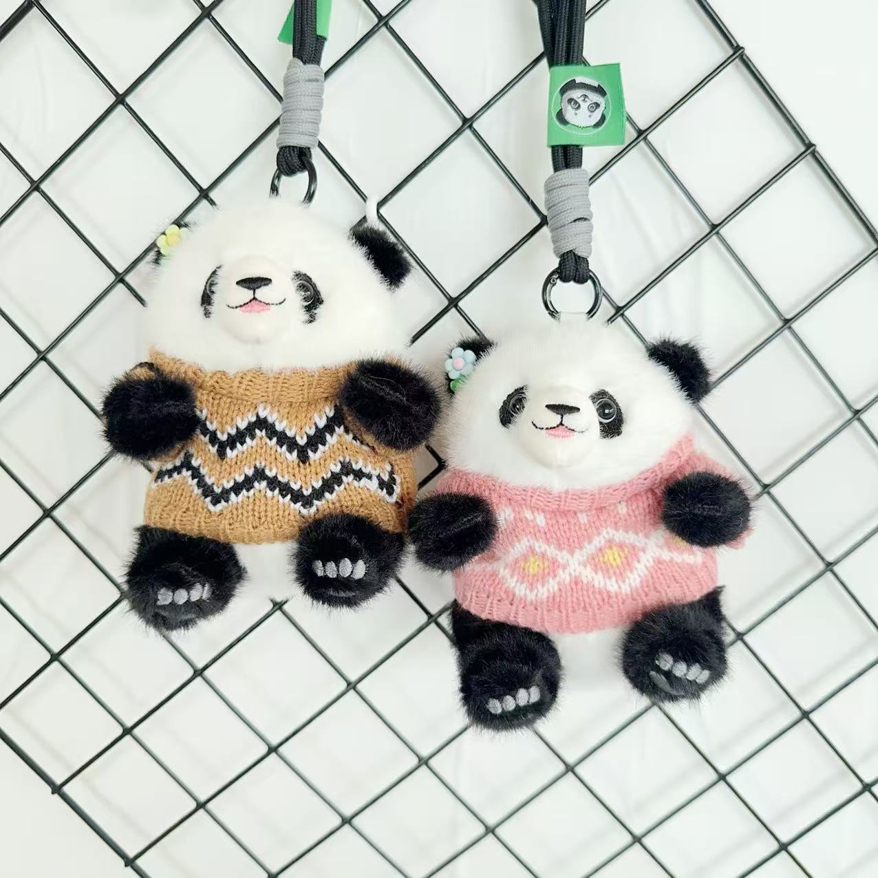 New Hua Hua Little Baby Panda backpack, schoolbag pendant, national trend premium plush toy keychain, small doll, doll pendant pic 3