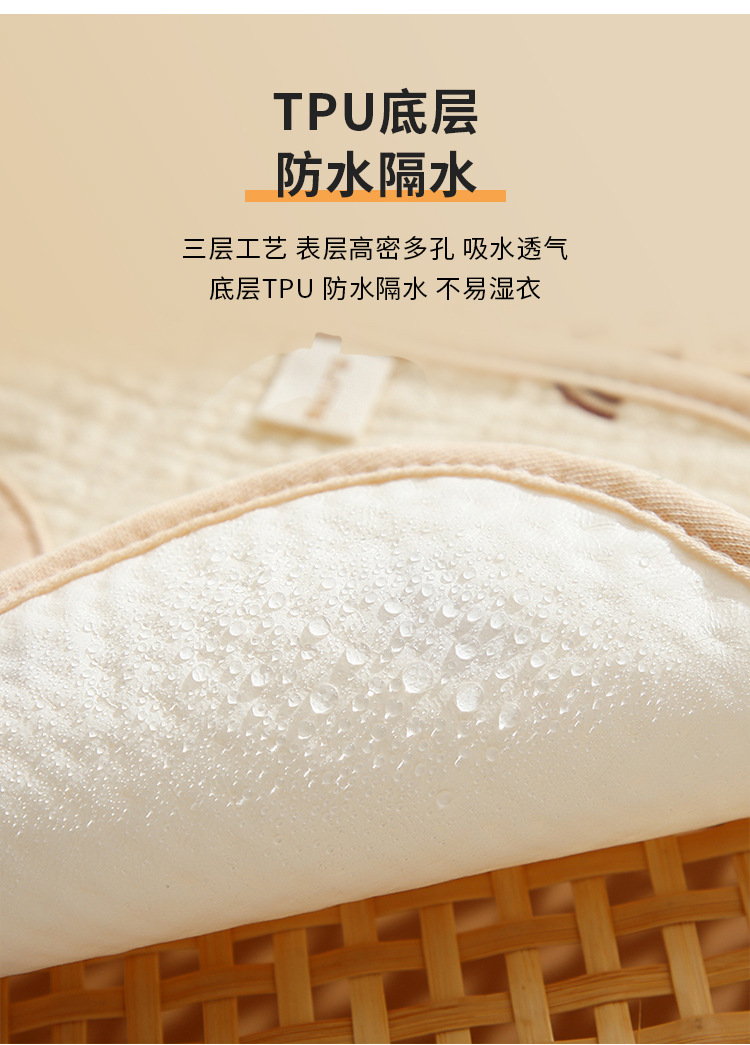 口水巾婴儿a类纯棉防水围嘴U型吸水不湿衣宝宝吃饭围兜厂家批发详情3