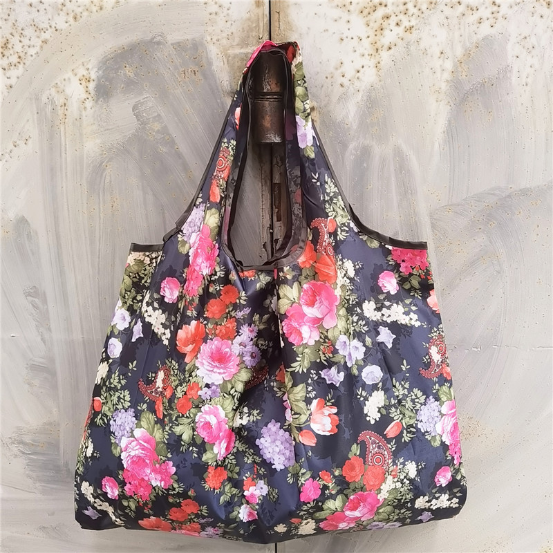 超大号卡通日本折叠环保购物袋防水尼龙买菜包收纳包米奇头手提袋详情35