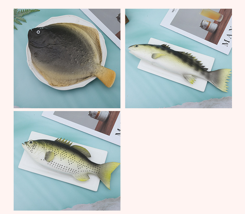 树脂鱼热带海洋沙滩风观赏鱼装饰鱼类+鱼15cm详情3