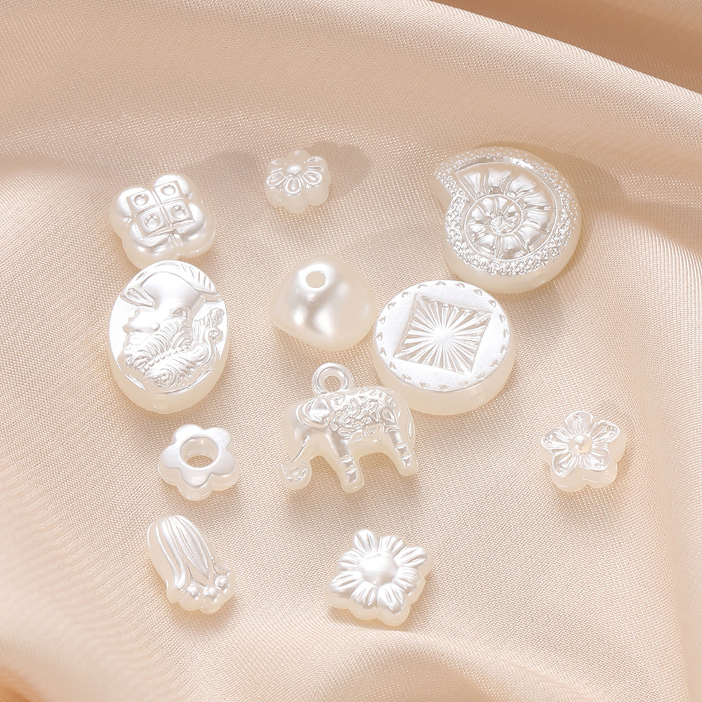 ABS仿珍珠 巴洛克风花朵仙人掌蝴蝶结 奶油胶diy手工串珠耳环配饰详情16