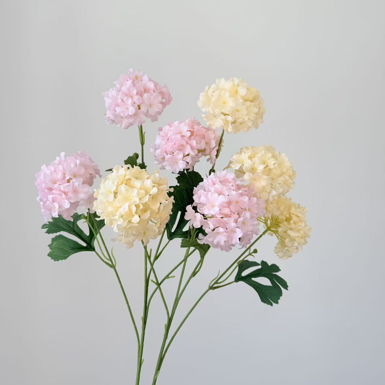 梦幻4头绣球仿真花婚庆婚礼堂布景插花家居假花批发多头仿真绣球详情9