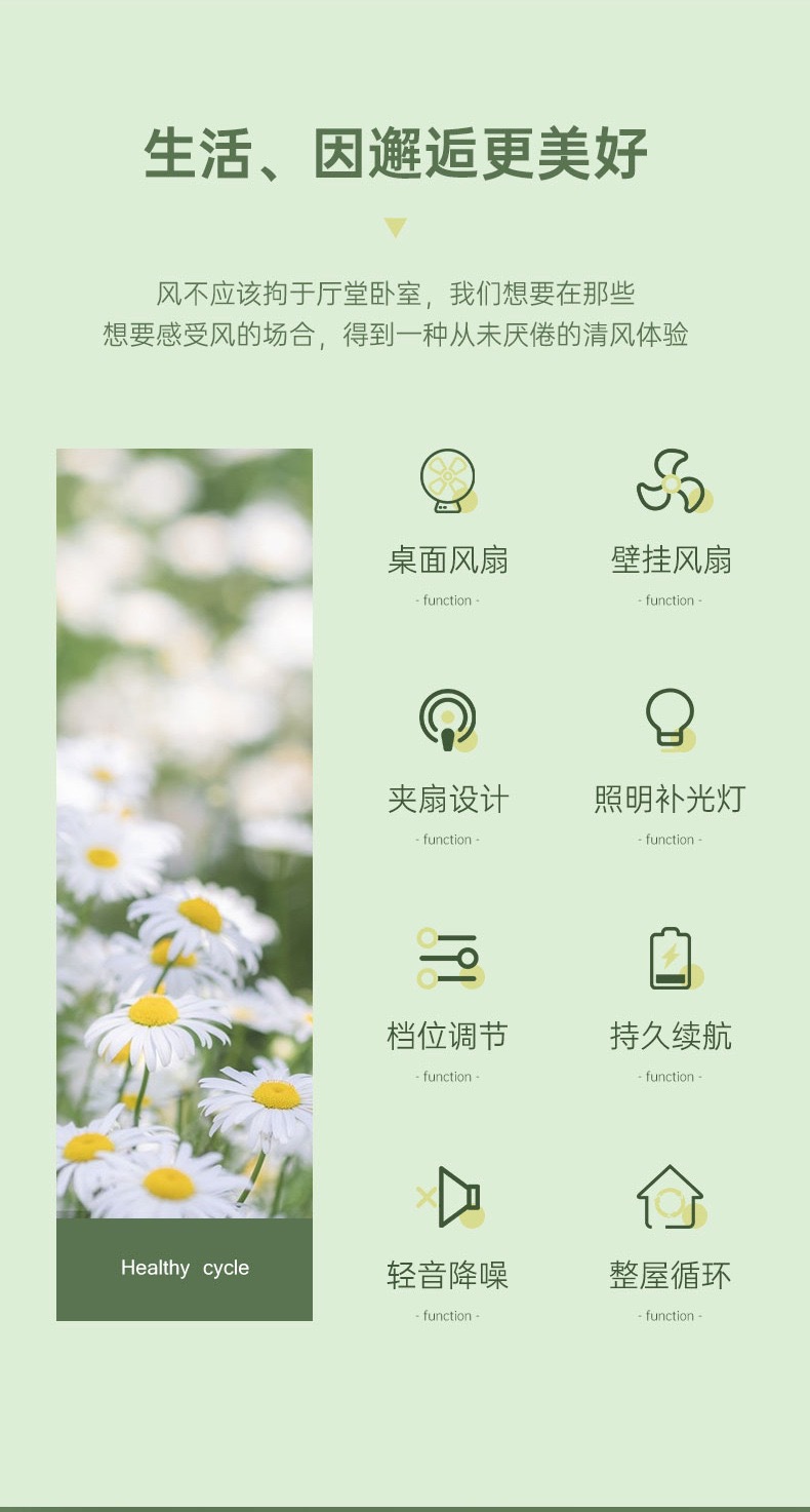 New cross-border bestseller, portable charging usb desktop fan for office, dormitory and home use pic 3