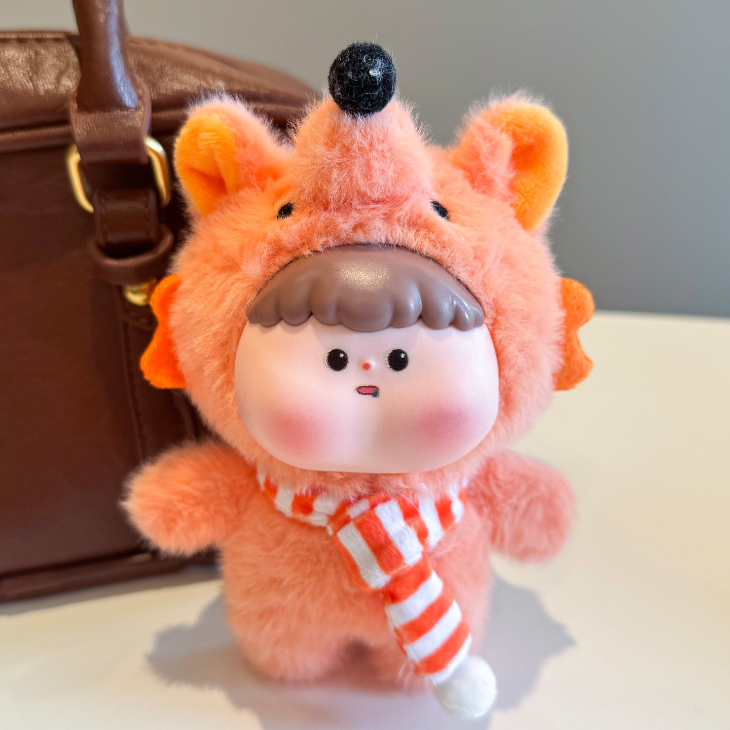 DUDU动物园系列玩偶可爱搪胶变装娃娃挂件毛绒玩具书包挂饰钥匙扣详情2