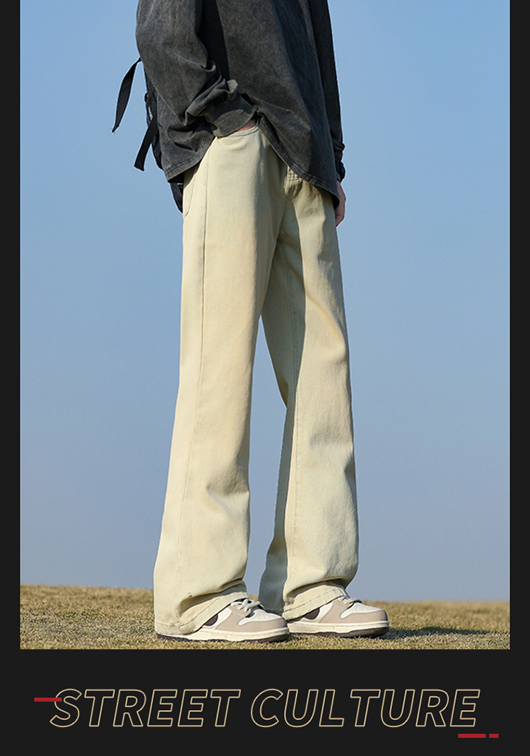 Slightly flared jeans for men, Spring/Summer 2025 new style American high street retro distressed straight-leg trendy loose pants pic 19