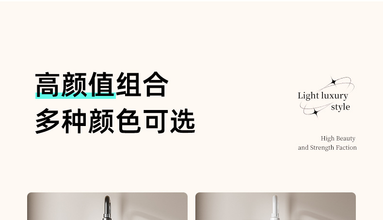 Best-selling showerhead set, shower gun, grey piano key, ambient light, hotel bathroom, home constant temperature digital display pressurized rain shower pic 4