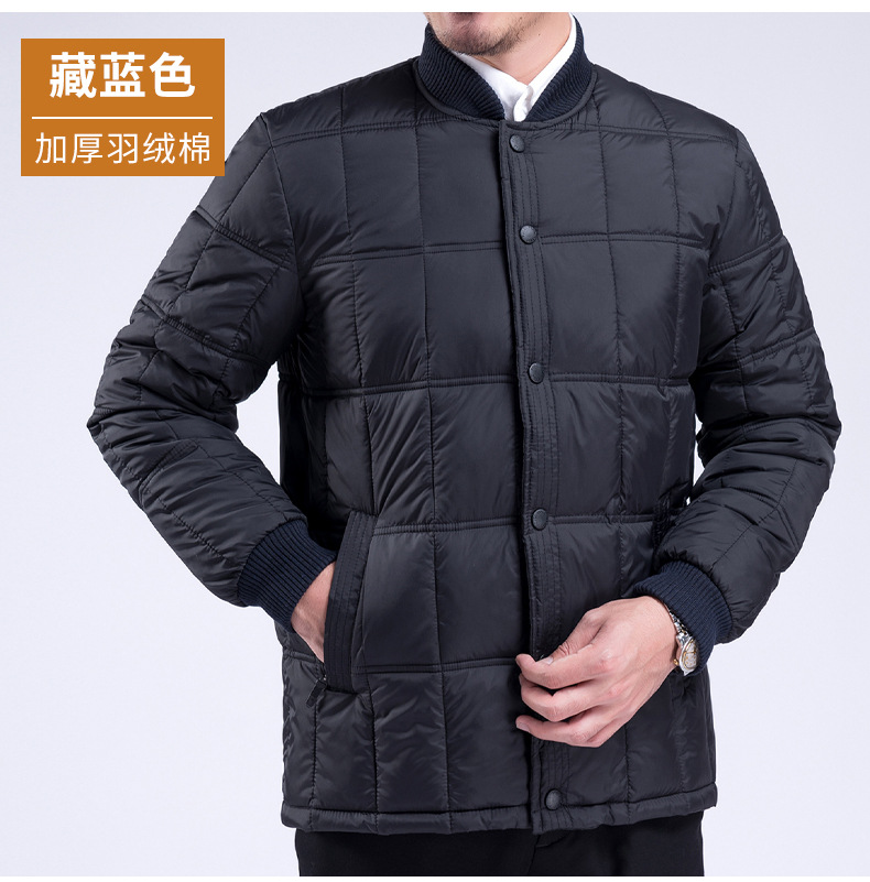 中老年男士棉衣羽绒棉爸爸棉衣加厚外套老人内胆棉服爷爷内穿冬装详情13