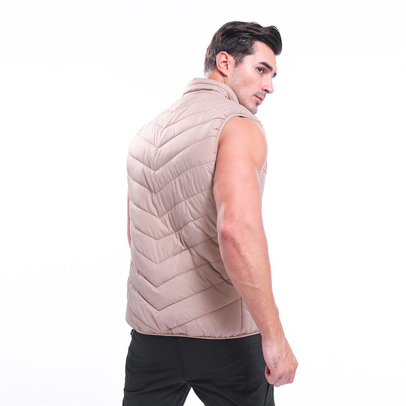  逸途 秋冬战术迷彩加厚马甲外套运动户外轻薄棉跑步保暖发热背心男外穿详情10